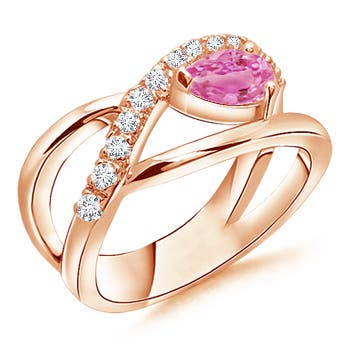 AA - Pink Sapphire / 0.67 CT / 14 KT Rose Gold