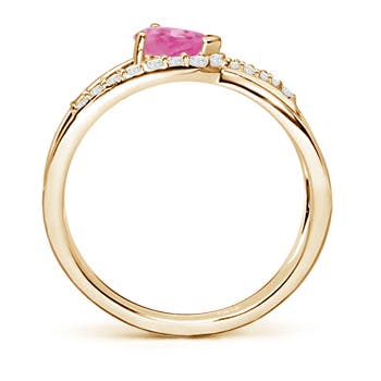 AA - Pink Sapphire / 0.67 CT / 14 KT Yellow Gold