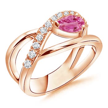 AAA - Pink Sapphire / 0.67 CT / 14 KT Rose Gold