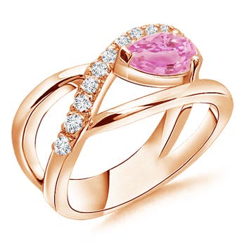 A - Pink Sapphire / 0.97 CT / 14 KT Rose Gold