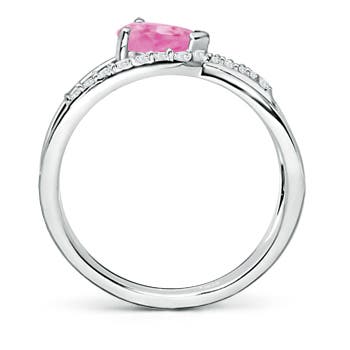 A - Pink Sapphire / 0.97 CT / 14 KT White Gold