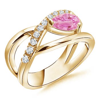 A - Pink Sapphire / 0.97 CT / 14 KT Yellow Gold