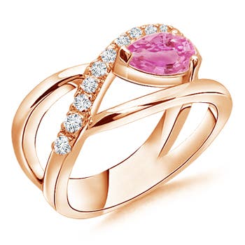 AA - Pink Sapphire / 0.97 CT / 14 KT Rose Gold