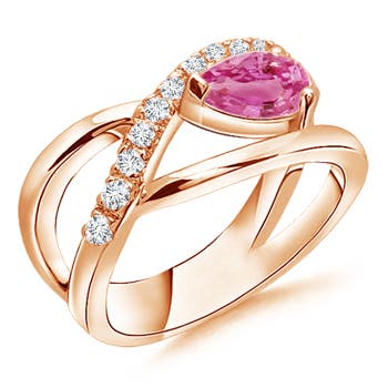 AAA - Pink Sapphire / 0.97 CT / 14 KT Rose Gold