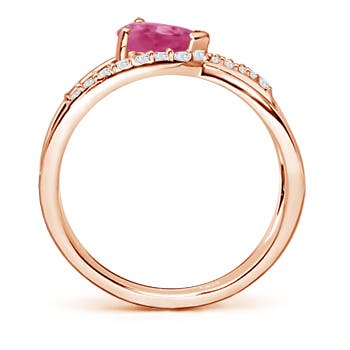 AAAA - Pink Sapphire / 0.97 CT / 14 KT Rose Gold