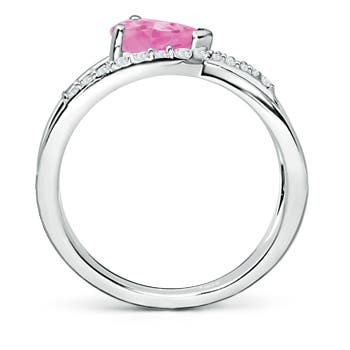 A - Pink Sapphire / 1.5 CT / 14 KT White Gold