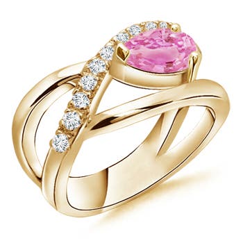 A - Pink Sapphire / 1.5 CT / 14 KT Yellow Gold