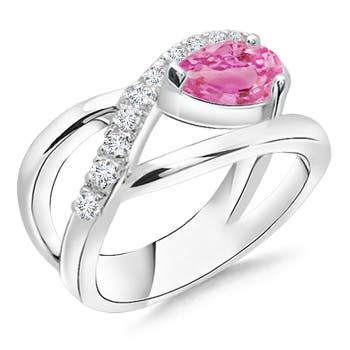 AA - Pink Sapphire / 1.5 CT / 14 KT White Gold