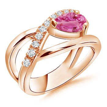 AAA - Pink Sapphire / 1.5 CT / 14 KT Rose Gold