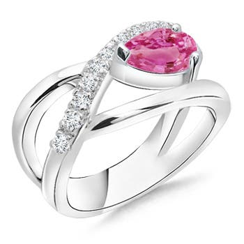 AAA - Pink Sapphire / 1.5 CT / 14 KT White Gold