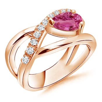 AAAA - Pink Sapphire / 1.5 CT / 14 KT Rose Gold