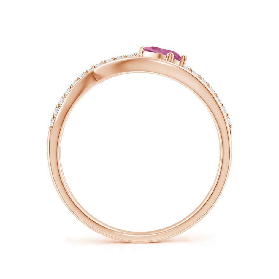 5x3mm AAA Criss Cross Pear Shaped Pink Tourmaline Ring with Diamond Accents in Rose Gold side 199