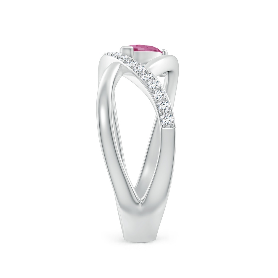 6x4mm AAA Criss Cross Pear Shaped Pink Tourmaline Ring with Diamond Accents in White Gold side 299