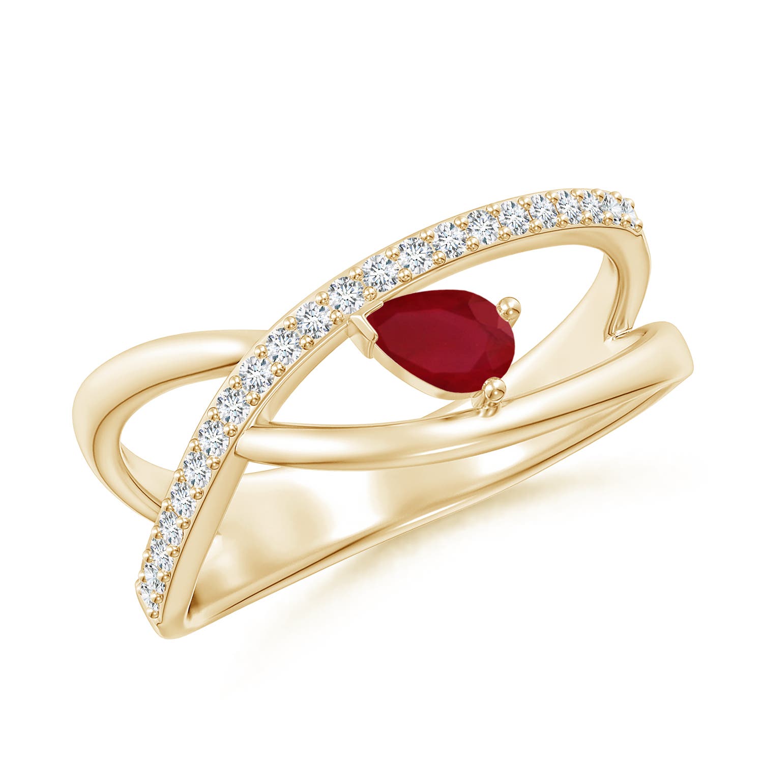 AA - Ruby / 0.41 CT / 14 KT Yellow Gold