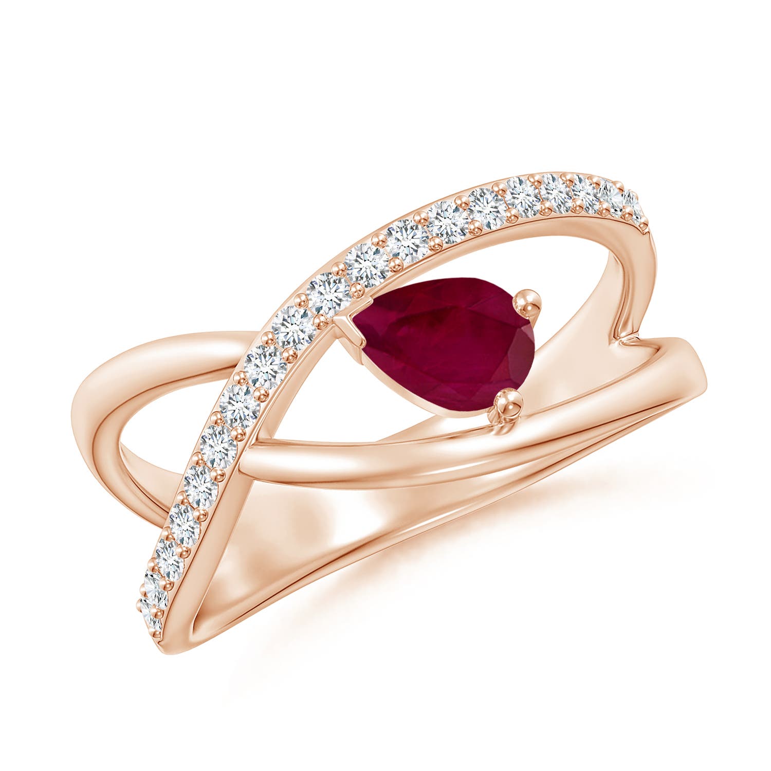 A - Ruby / 0.62 CT / 14 KT Rose Gold