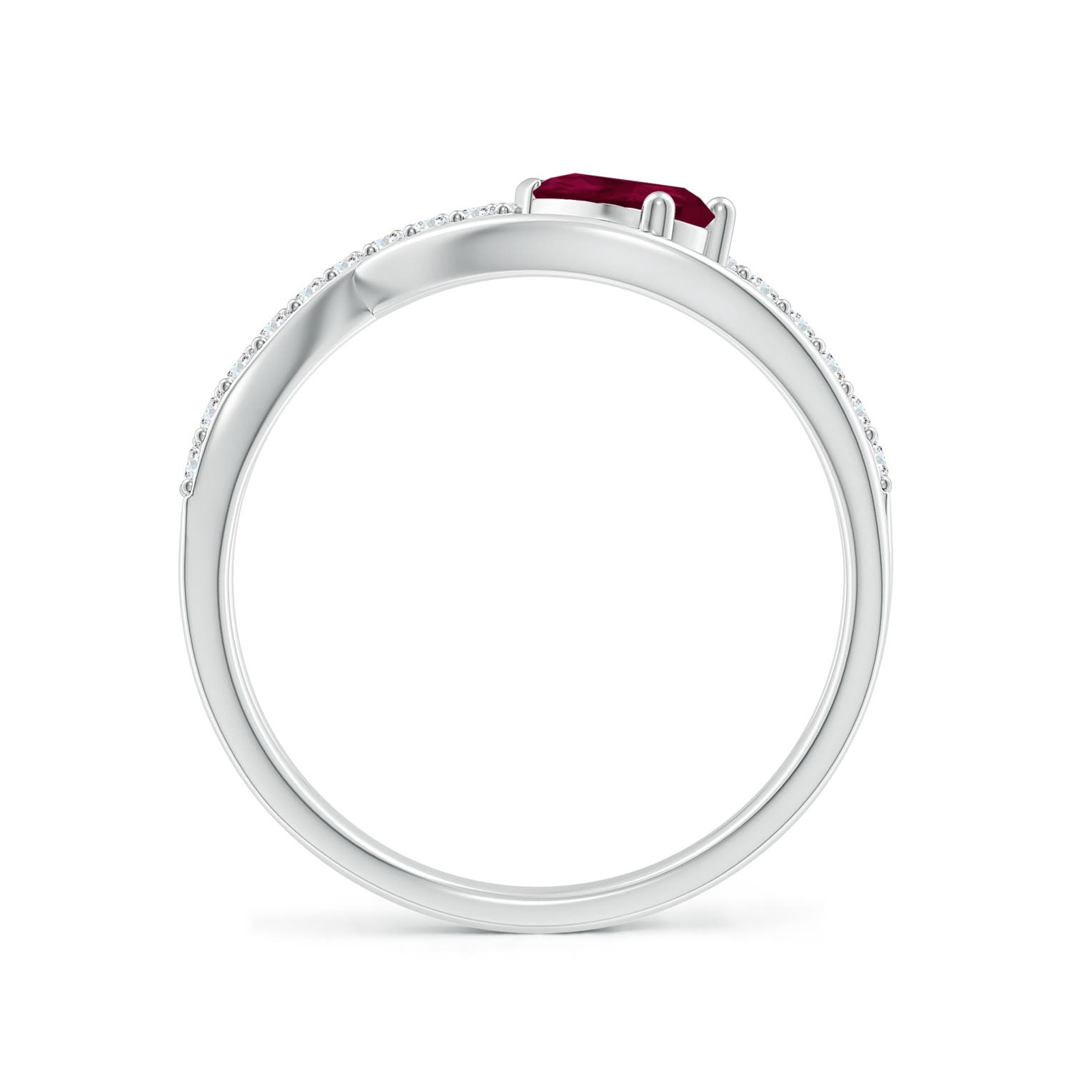 A - Ruby / 0.62 CT / 14 KT White Gold