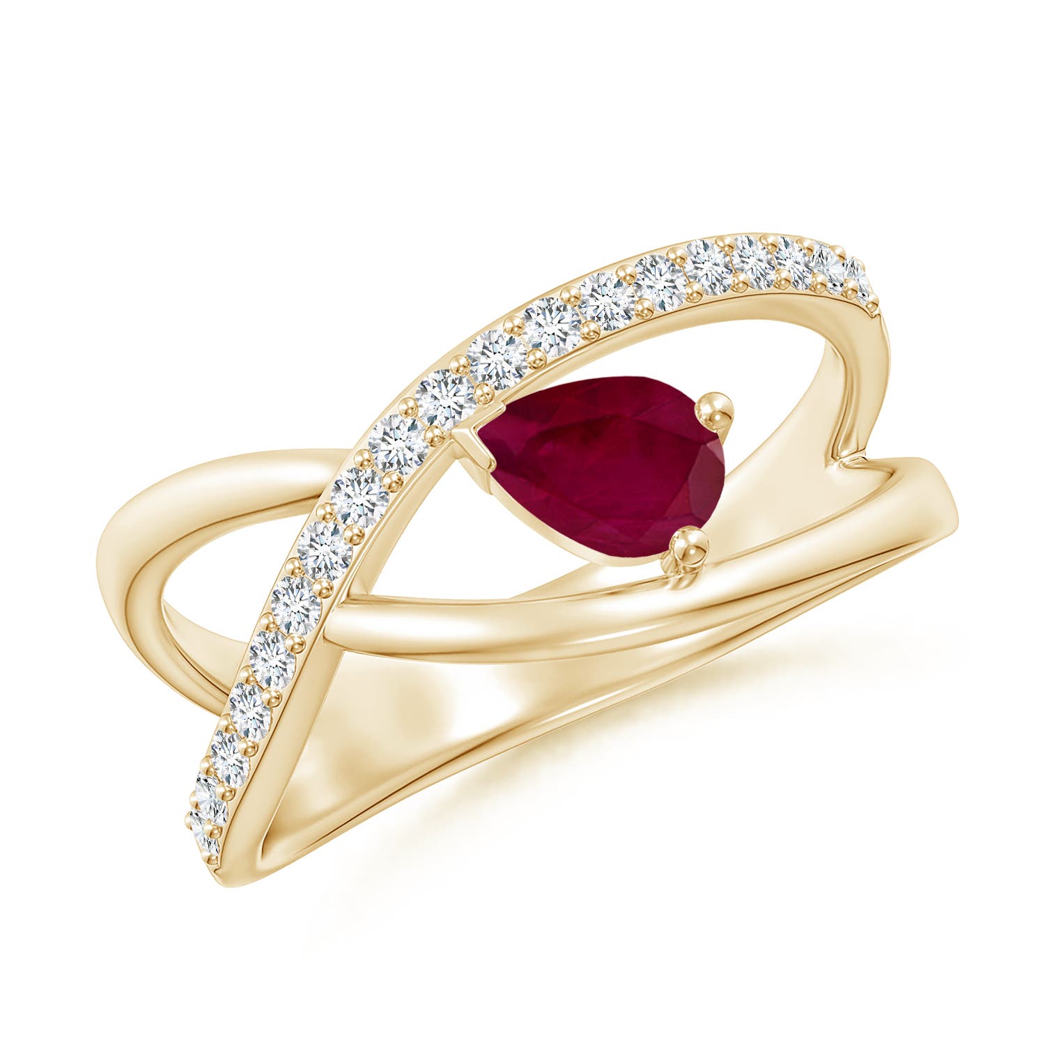 A - Ruby / 0.62 CT / 14 KT Yellow Gold