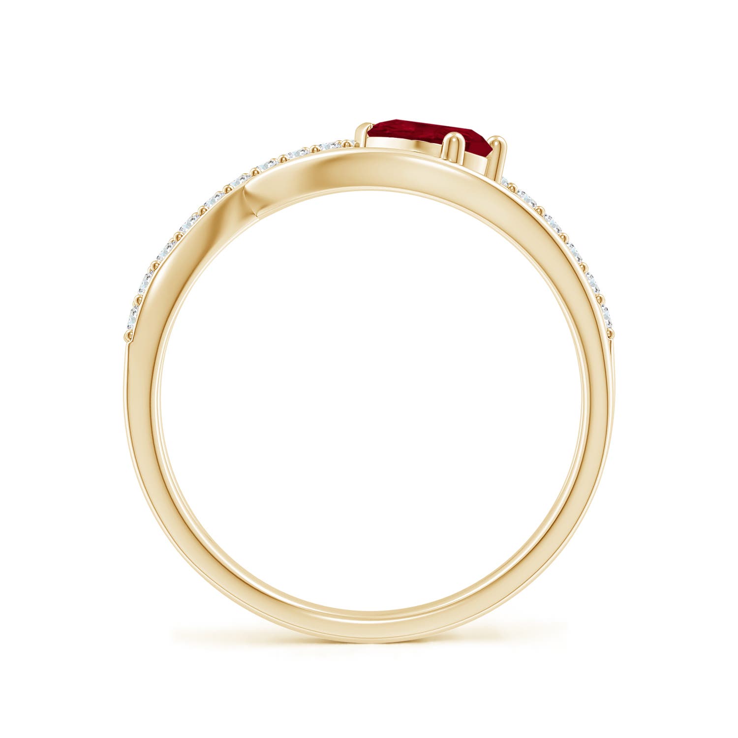 AA - Ruby / 0.62 CT / 14 KT Yellow Gold