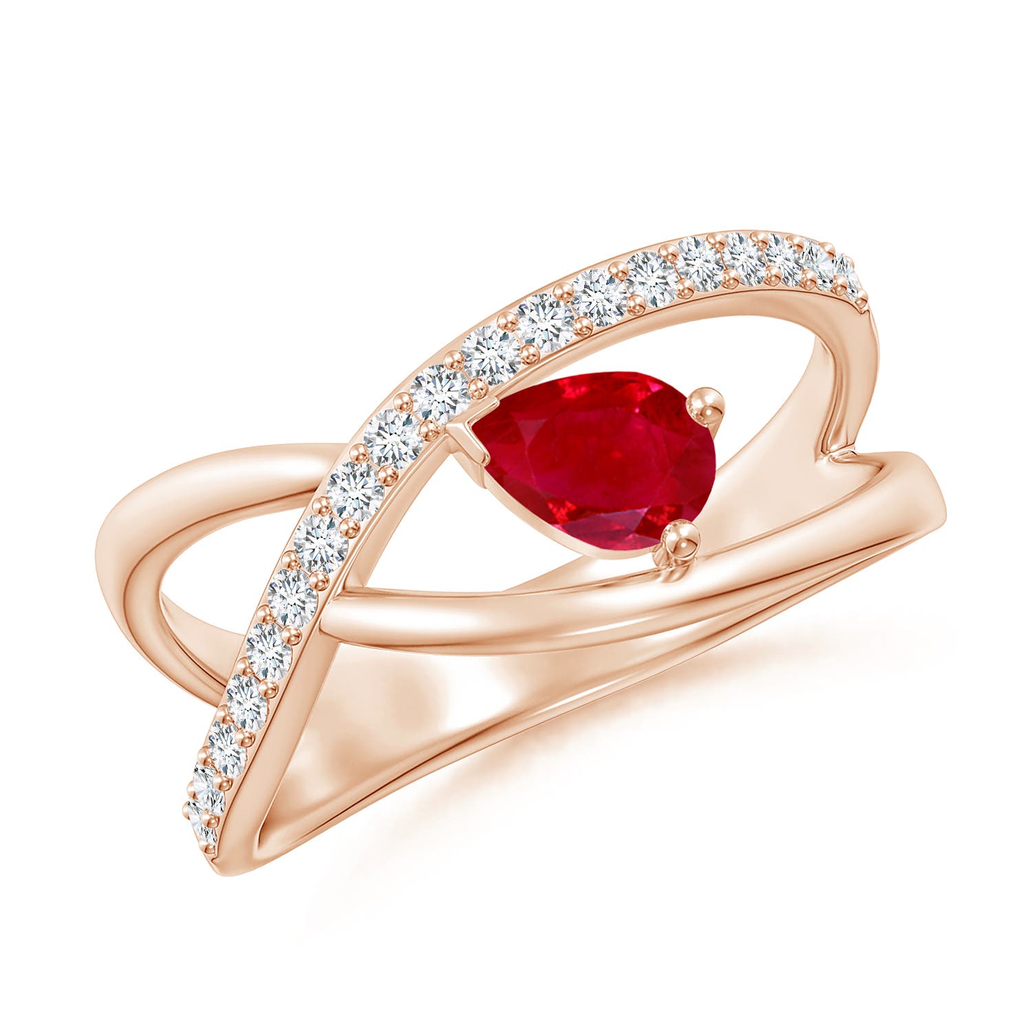 AAA - Ruby / 0.62 CT / 14 KT Rose Gold