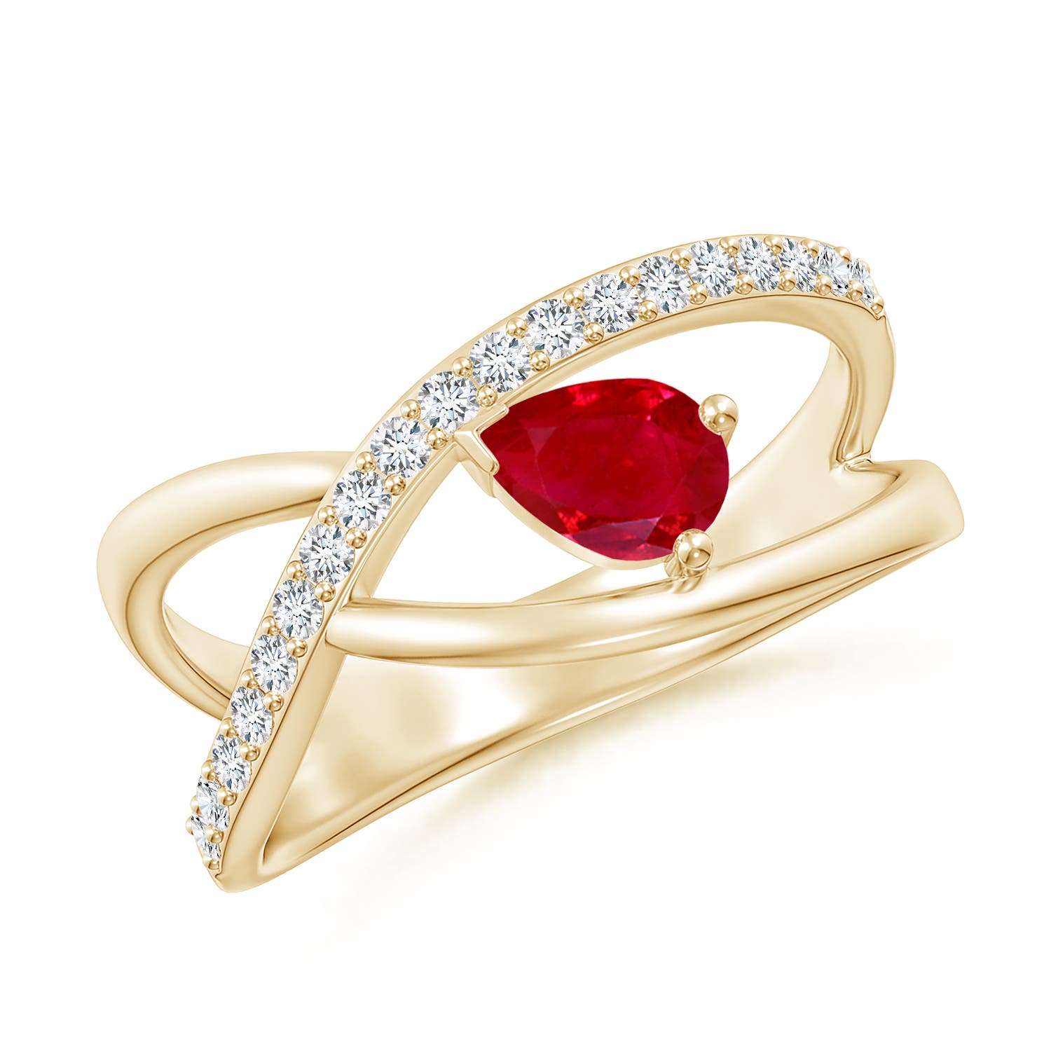 AAA - Ruby / 0.62 CT / 14 KT Yellow Gold