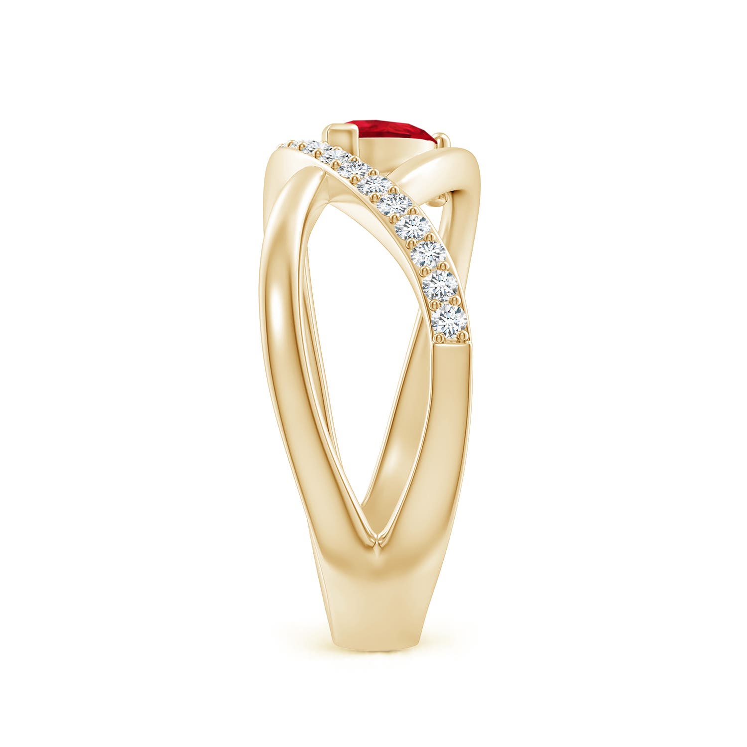 AAA - Ruby / 0.62 CT / 14 KT Yellow Gold