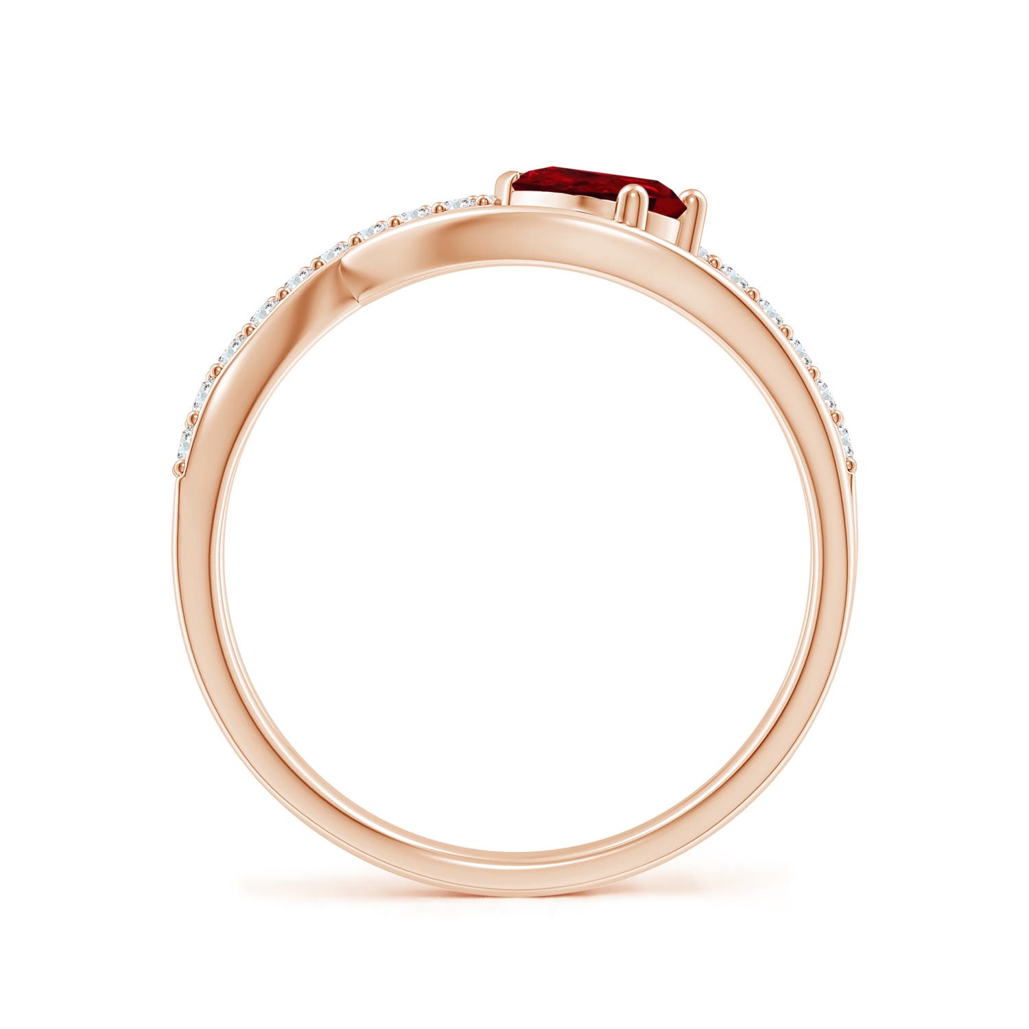 AAAA - Ruby / 0.62 CT / 14 KT Rose Gold