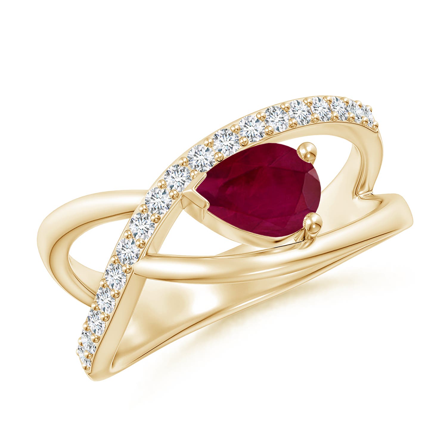 A - Ruby / 1.02 CT / 14 KT Yellow Gold