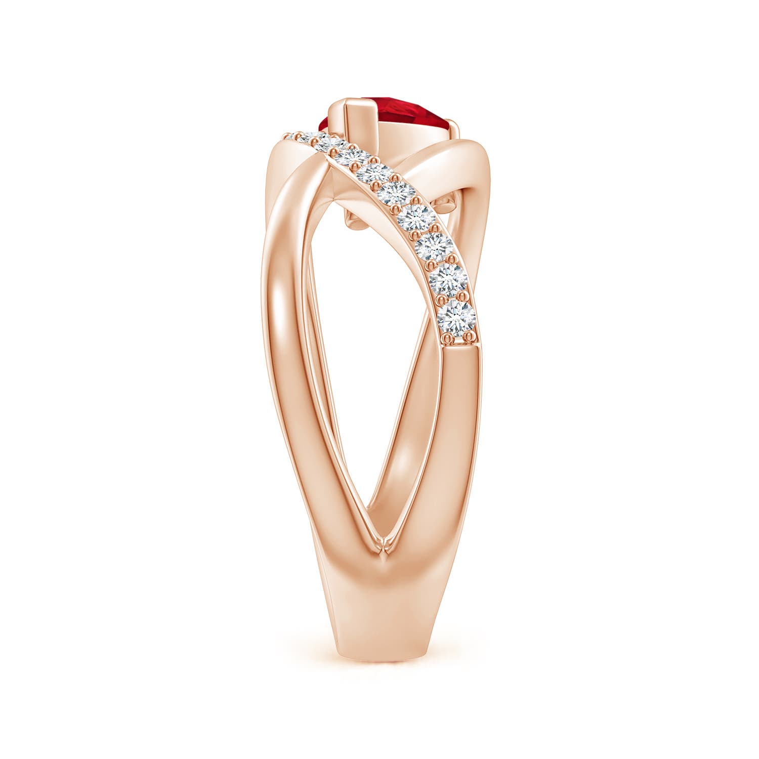 AAA - Ruby / 1.02 CT / 14 KT Rose Gold