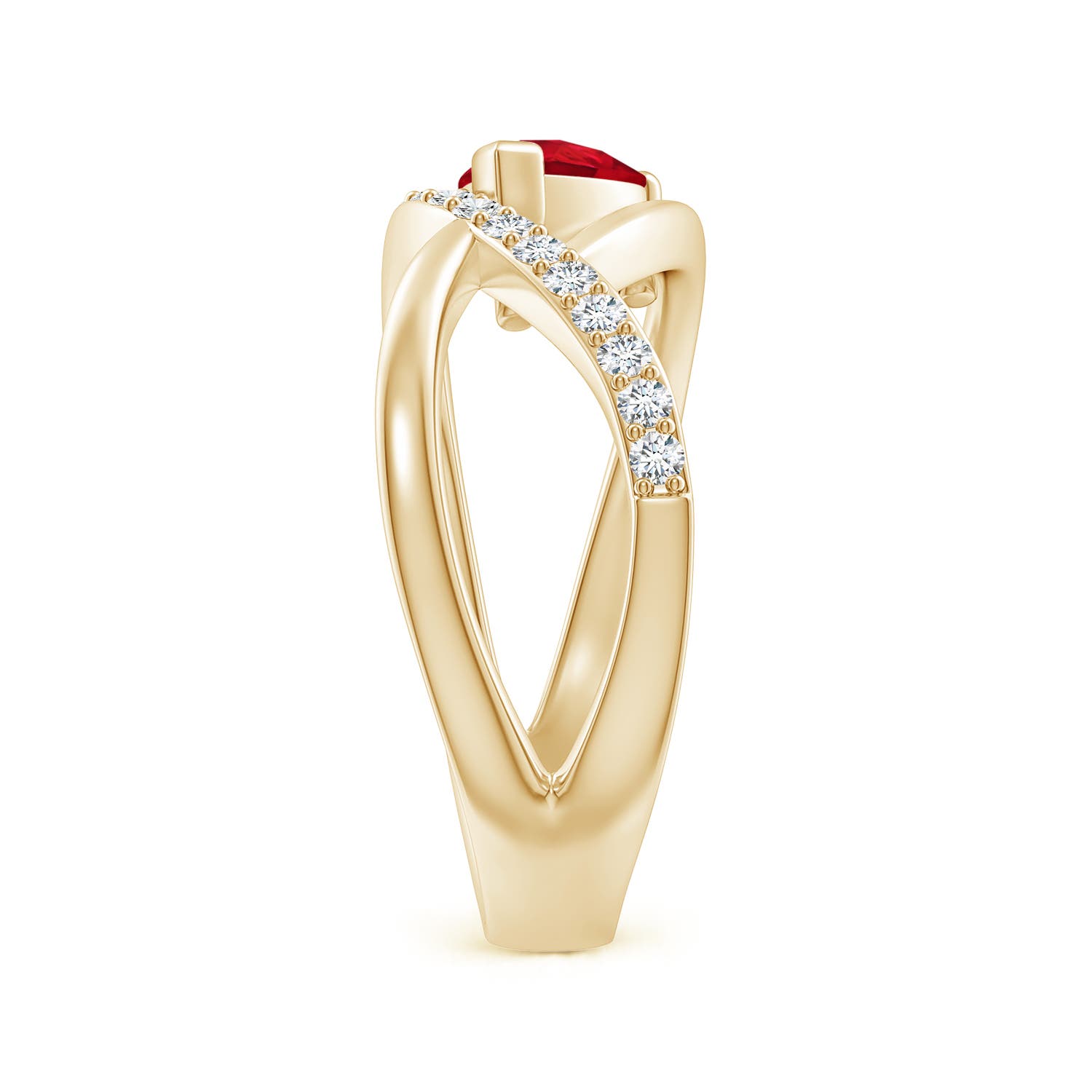 AAA - Ruby / 1.02 CT / 14 KT Yellow Gold