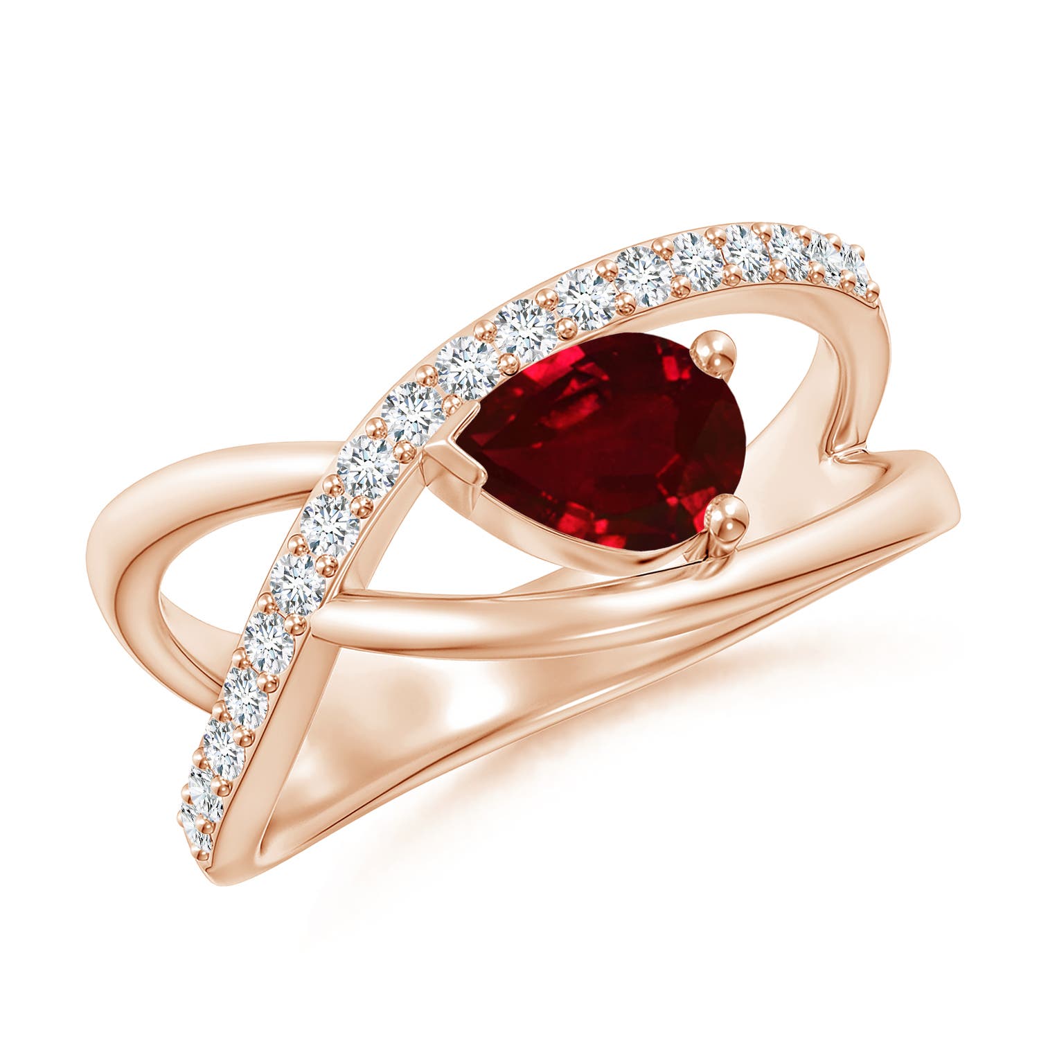 AAAA - Ruby / 1.02 CT / 14 KT Rose Gold