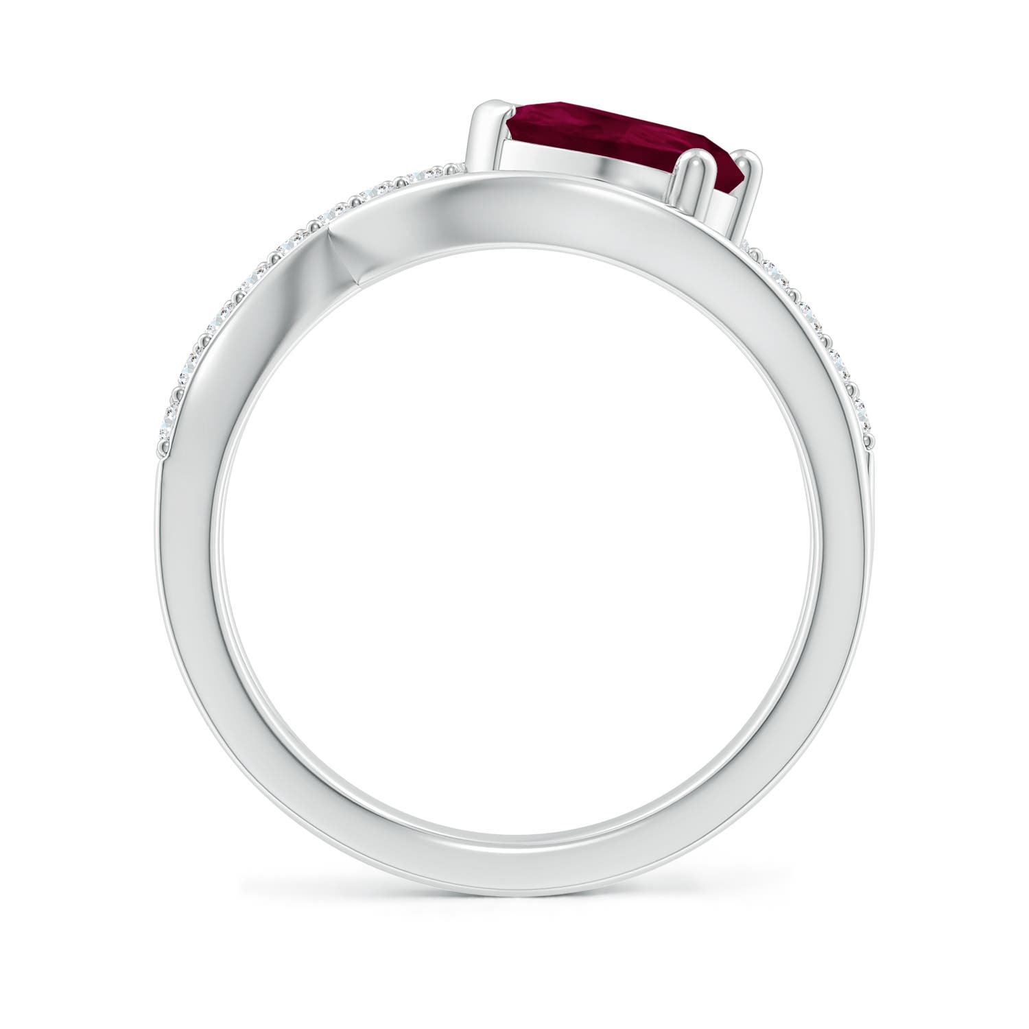 A - Ruby / 1.4 CT / 14 KT White Gold