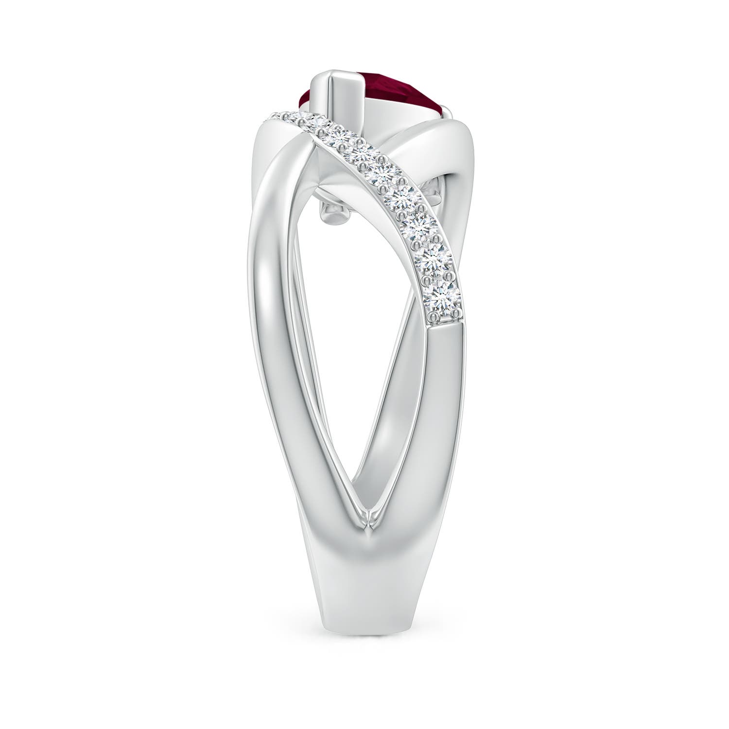 A - Ruby / 1.4 CT / 14 KT White Gold