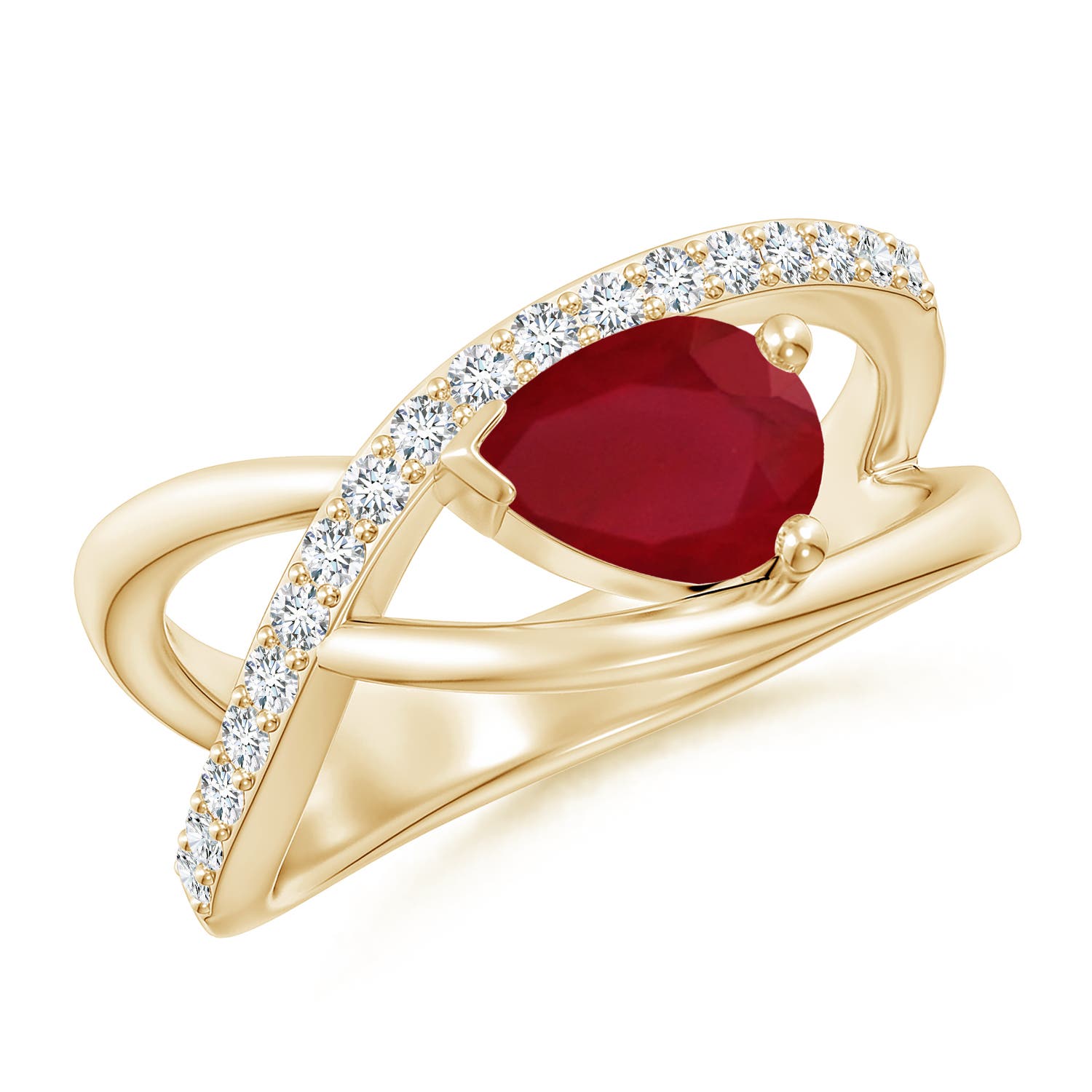 AA - Ruby / 1.4 CT / 14 KT Yellow Gold