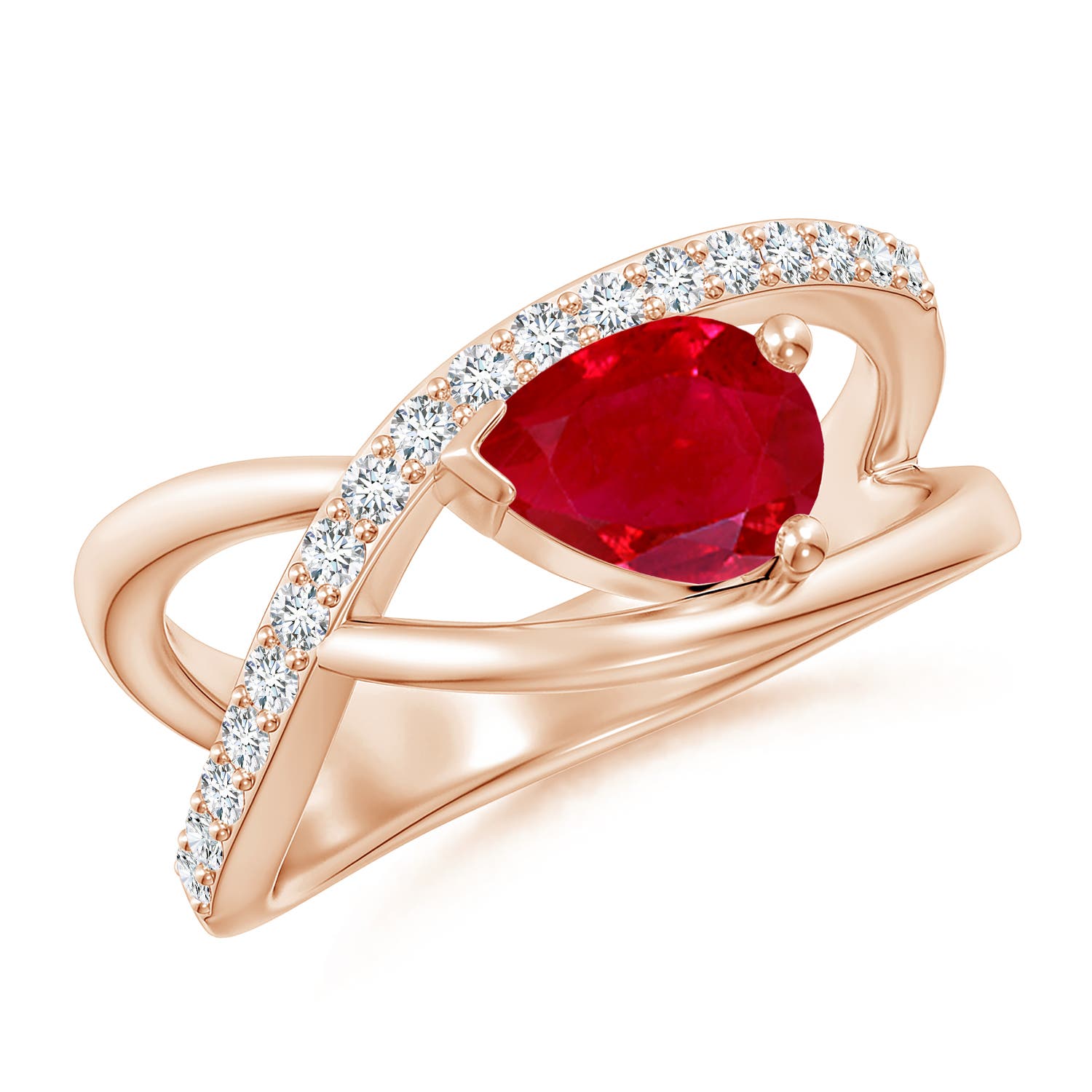 AAA - Ruby / 1.4 CT / 14 KT Rose Gold