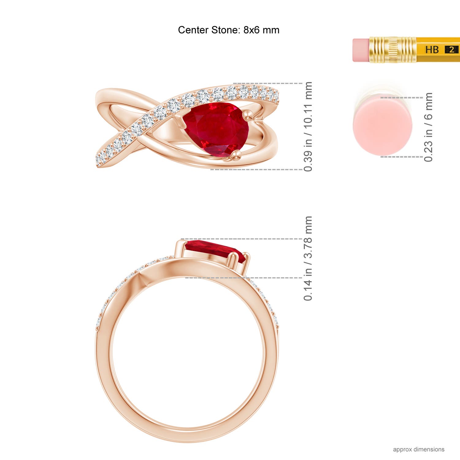 AAA - Ruby / 1.4 CT / 14 KT Rose Gold