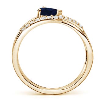 A - Blue Sapphire / 0.62 CT / 14 KT Yellow Gold