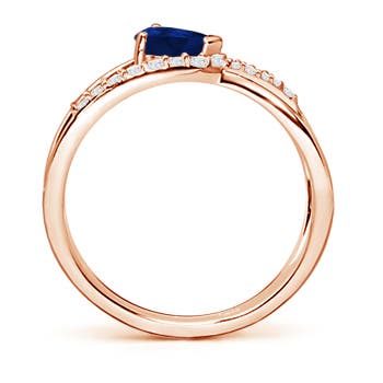 AA - Blue Sapphire / 0.62 CT / 14 KT Rose Gold