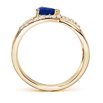 AAA - Blue Sapphire / 0.62 CT / 14 KT Yellow Gold