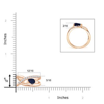 A - Blue Sapphire / 0.97 CT / 14 KT Rose Gold