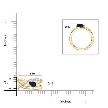 A - Blue Sapphire / 0.97 CT / 14 KT Yellow Gold