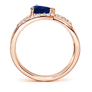 AA - Blue Sapphire / 0.97 CT / 14 KT Rose Gold