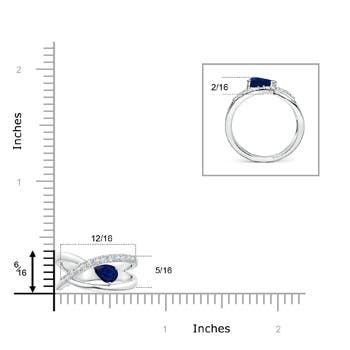 AA - Blue Sapphire / 0.97 CT / 14 KT White Gold