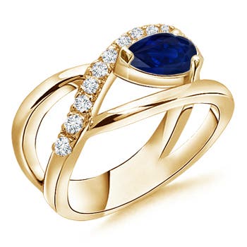 AA - Blue Sapphire / 0.97 CT / 14 KT Yellow Gold