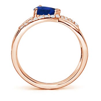 AAA - Blue Sapphire / 0.97 CT / 14 KT Rose Gold