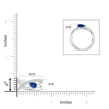 AAA - Blue Sapphire / 0.97 CT / 14 KT White Gold