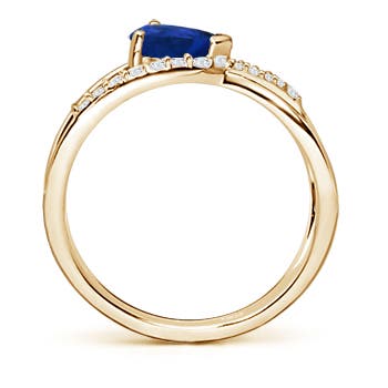 AAA - Blue Sapphire / 0.97 CT / 14 KT Yellow Gold