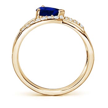 AAAA - Blue Sapphire / 0.97 CT / 14 KT Yellow Gold