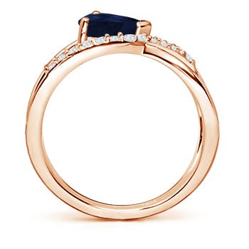 A - Blue Sapphire / 1.4 CT / 14 KT Rose Gold