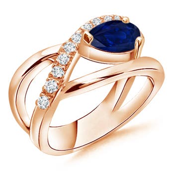 AA - Blue Sapphire / 1.4 CT / 14 KT Rose Gold