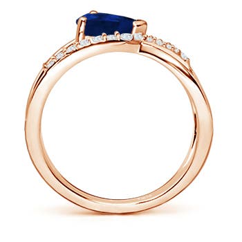 AA - Blue Sapphire / 1.4 CT / 14 KT Rose Gold